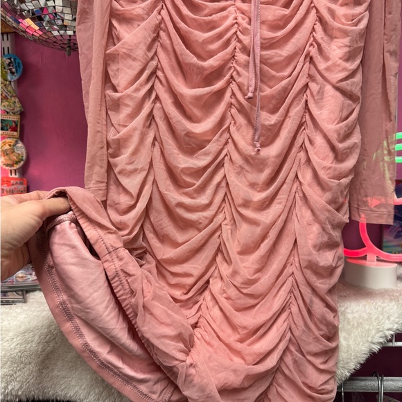 Fashion Nova Blush Ruched Mini Dress - Picture 3 of 6